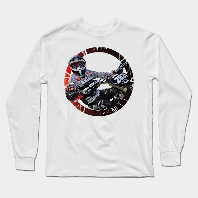 Motocross Long Sleeve T-Shirt by obscurite